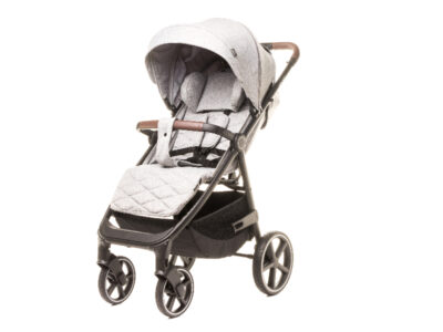 4 BABY Wózek spacerowy STINGER PRO MELANGE LIGHT GREY