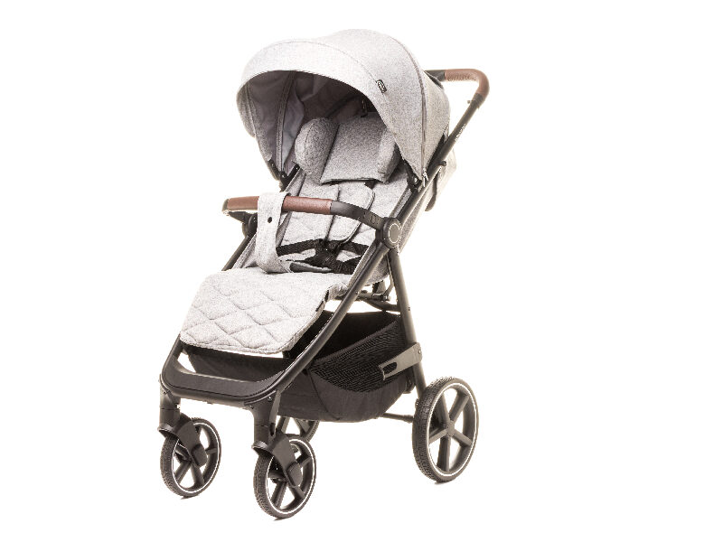 4 BABY Wózek spacerowy STINGER PRO MELANGE LIGHT GREY